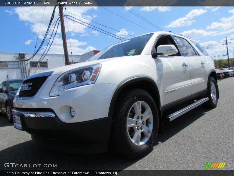 Summit White / Ebony 2008 GMC Acadia SLT AWD