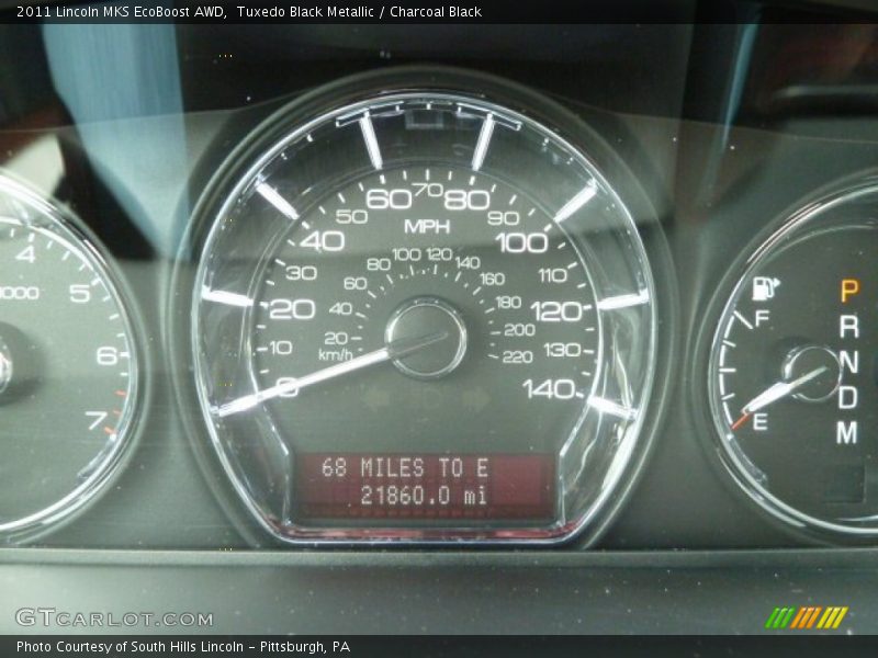 Tuxedo Black Metallic / Charcoal Black 2011 Lincoln MKS EcoBoost AWD