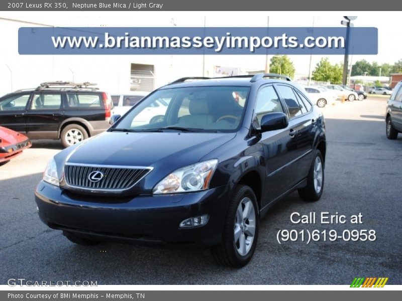 Neptune Blue Mica / Light Gray 2007 Lexus RX 350