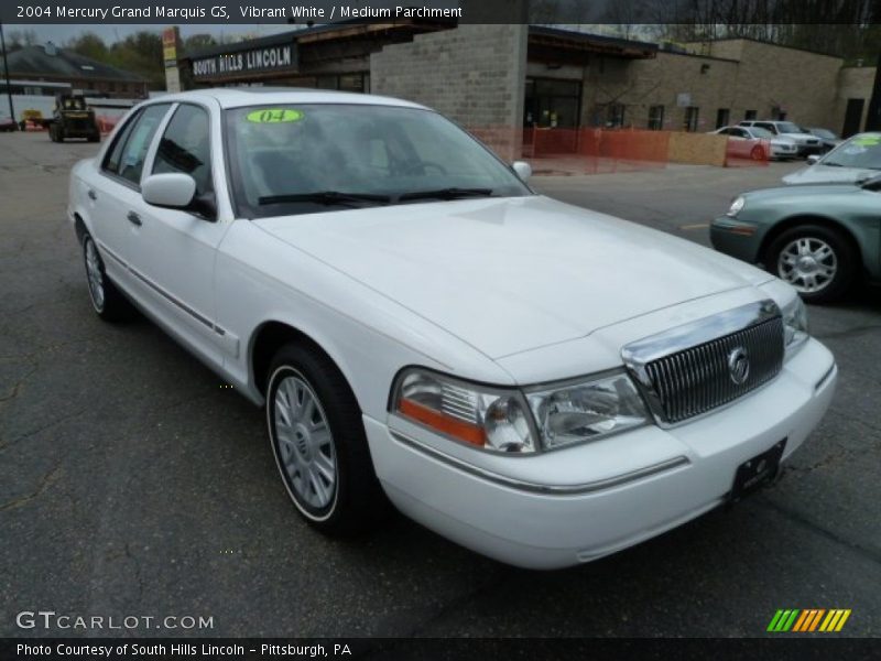 Vibrant White / Medium Parchment 2004 Mercury Grand Marquis GS