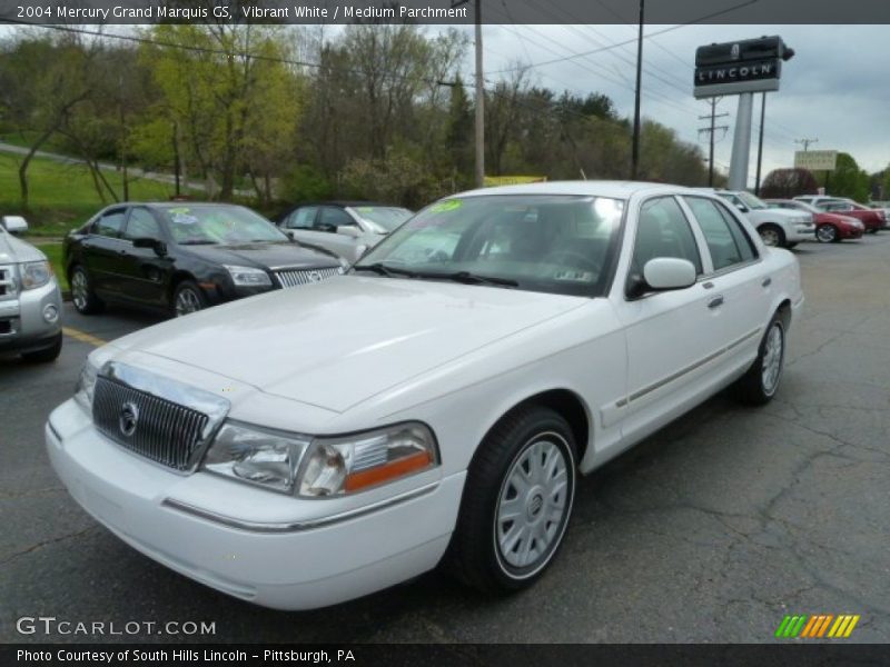 Vibrant White / Medium Parchment 2004 Mercury Grand Marquis GS