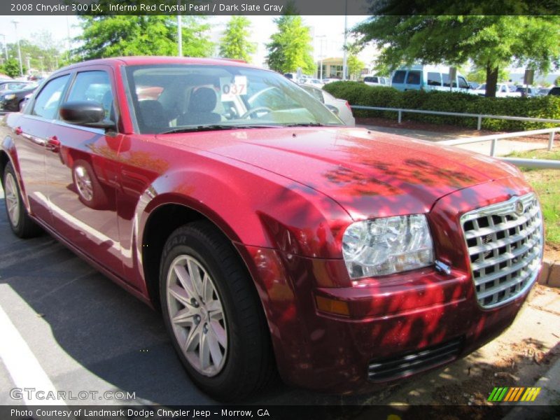 Inferno Red Crystal Pearl / Dark Slate Gray 2008 Chrysler 300 LX