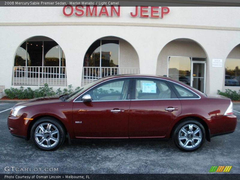 Merlot Metallic / Light Camel 2008 Mercury Sable Premier Sedan