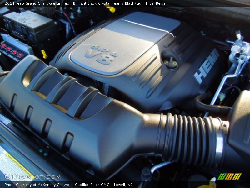 Brilliant Black Crystal Pearl / Black/Light Frost Beige 2011 Jeep Grand Cherokee Limited