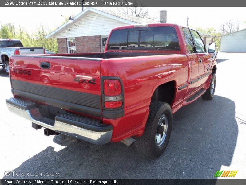 Flame Red / Gray 1998 Dodge Ram 2500 Laramie Extended Cab 4x4