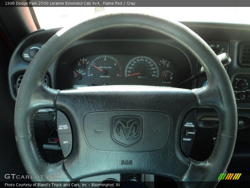 Flame Red / Gray 1998 Dodge Ram 2500 Laramie Extended Cab 4x4