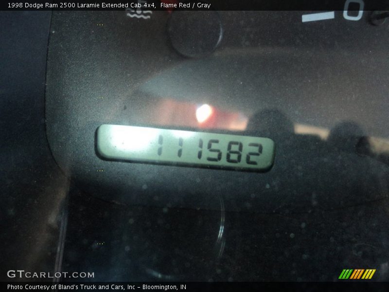 Flame Red / Gray 1998 Dodge Ram 2500 Laramie Extended Cab 4x4