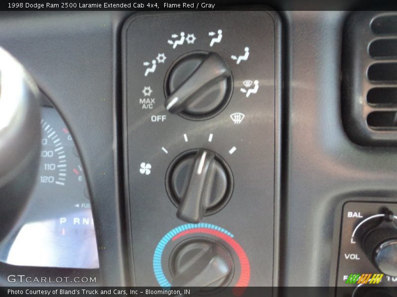 Flame Red / Gray 1998 Dodge Ram 2500 Laramie Extended Cab 4x4