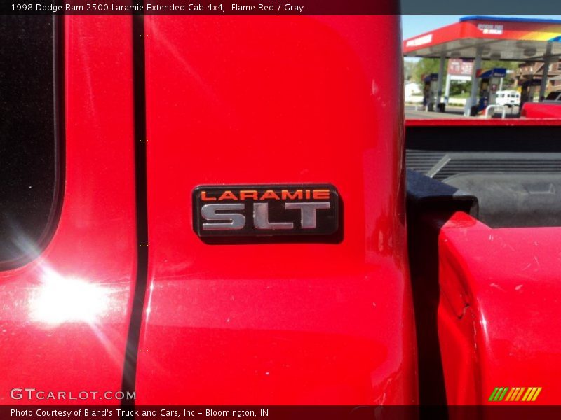 Flame Red / Gray 1998 Dodge Ram 2500 Laramie Extended Cab 4x4