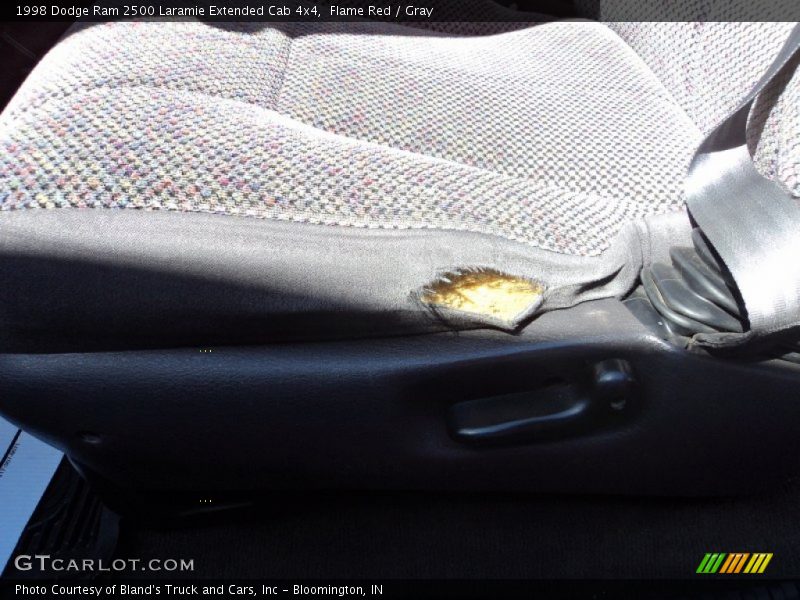 Flame Red / Gray 1998 Dodge Ram 2500 Laramie Extended Cab 4x4