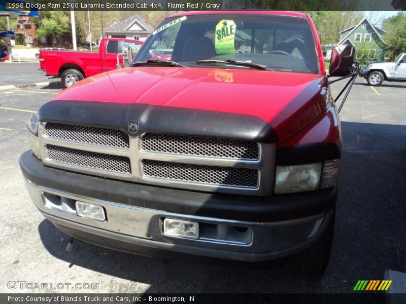 Flame Red / Gray 1998 Dodge Ram 2500 Laramie Extended Cab 4x4