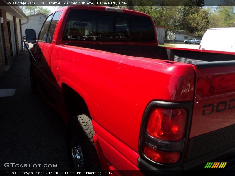 Flame Red / Gray 1998 Dodge Ram 2500 Laramie Extended Cab 4x4