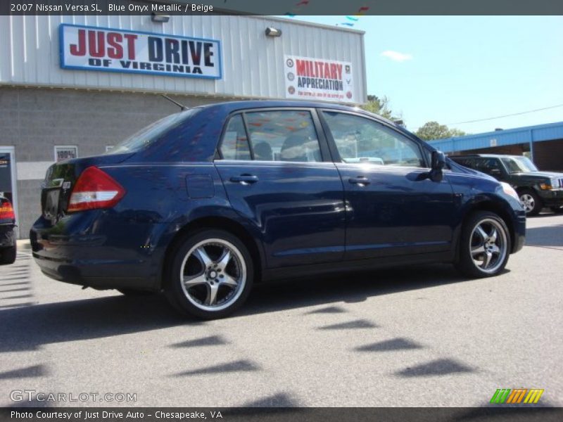 Blue Onyx Metallic / Beige 2007 Nissan Versa SL