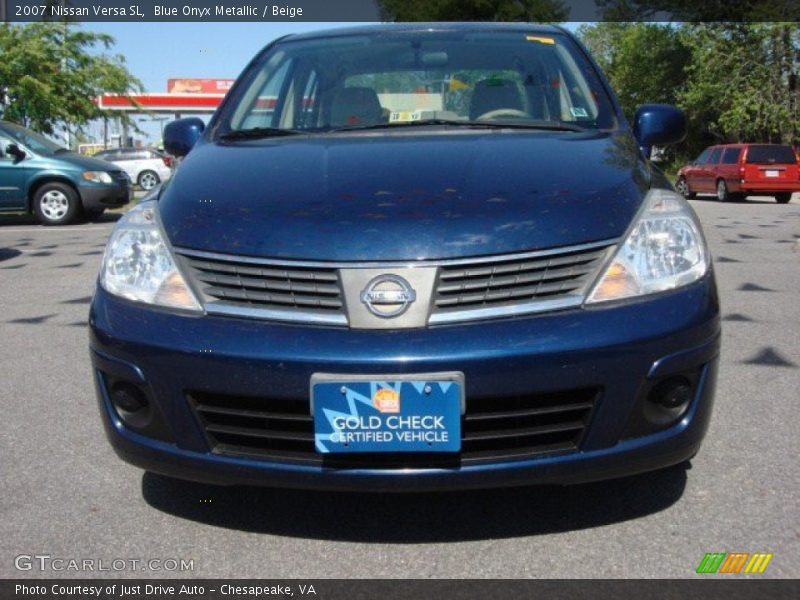 Blue Onyx Metallic / Beige 2007 Nissan Versa SL