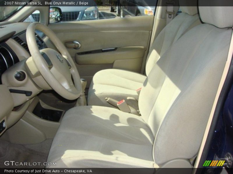 Blue Onyx Metallic / Beige 2007 Nissan Versa SL