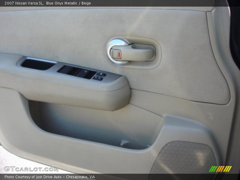 Blue Onyx Metallic / Beige 2007 Nissan Versa SL