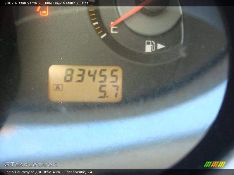 Blue Onyx Metallic / Beige 2007 Nissan Versa SL