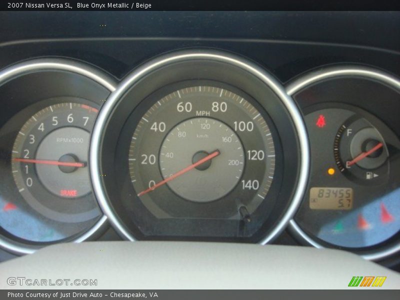 Blue Onyx Metallic / Beige 2007 Nissan Versa SL