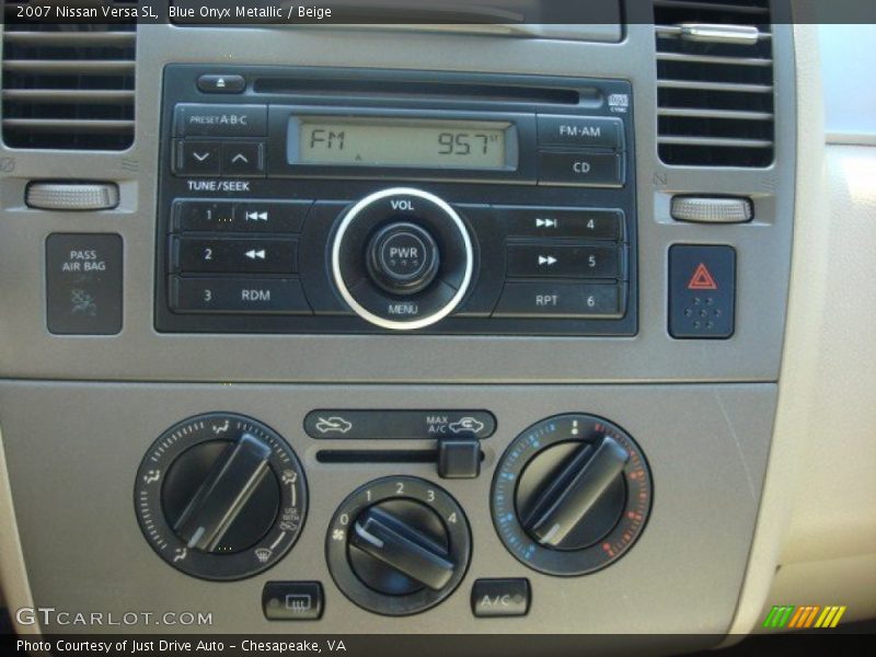 Blue Onyx Metallic / Beige 2007 Nissan Versa SL