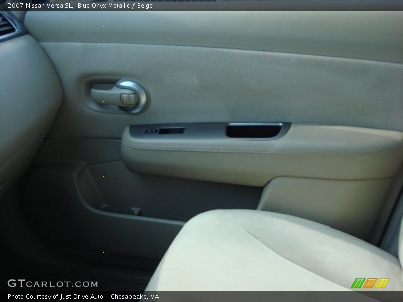 Blue Onyx Metallic / Beige 2007 Nissan Versa SL
