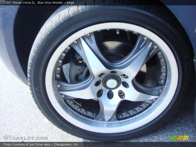 Blue Onyx Metallic / Beige 2007 Nissan Versa SL