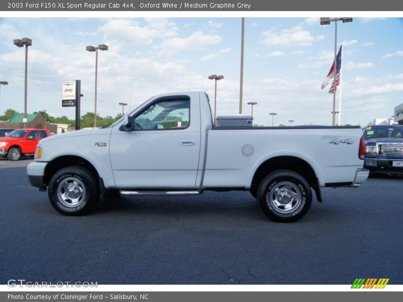 Oxford White / Medium Graphite Grey 2003 Ford F150 XL Sport Regular Cab 4x4