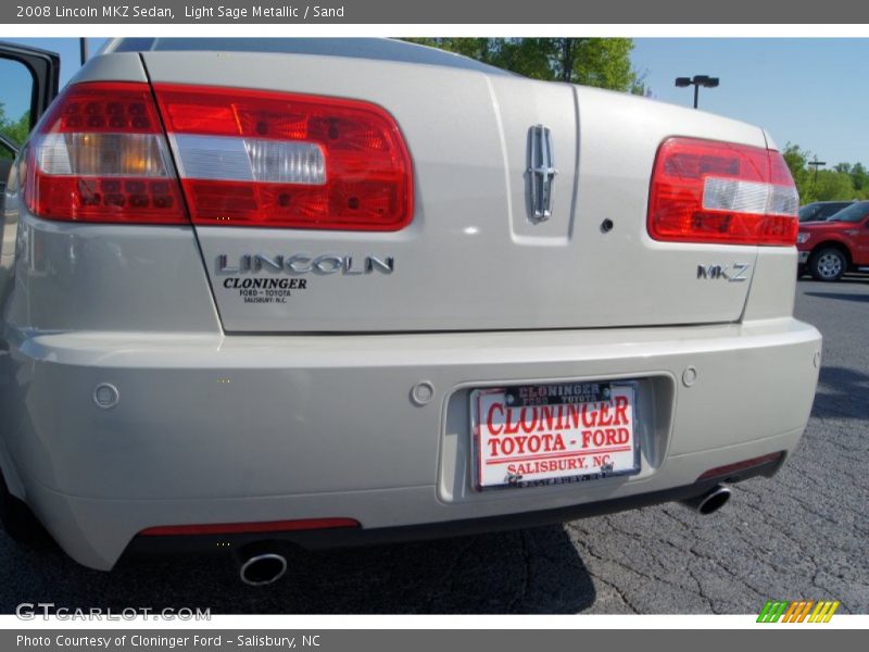 Light Sage Metallic / Sand 2008 Lincoln MKZ Sedan