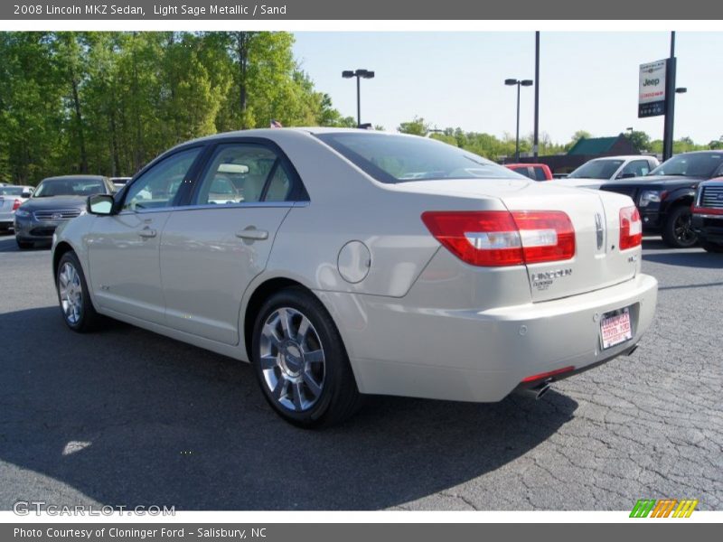 Light Sage Metallic / Sand 2008 Lincoln MKZ Sedan