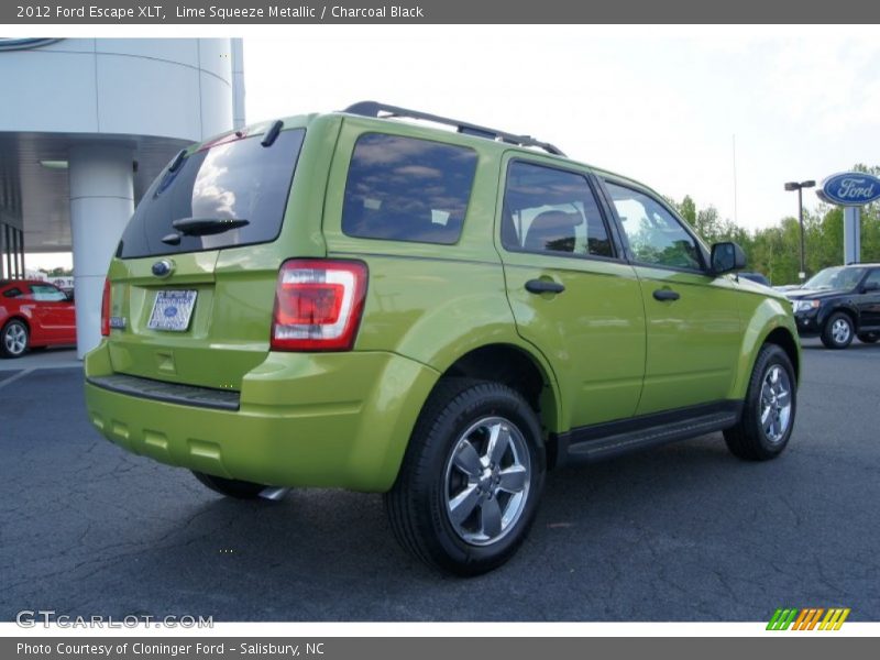 Lime Squeeze Metallic / Charcoal Black 2012 Ford Escape XLT