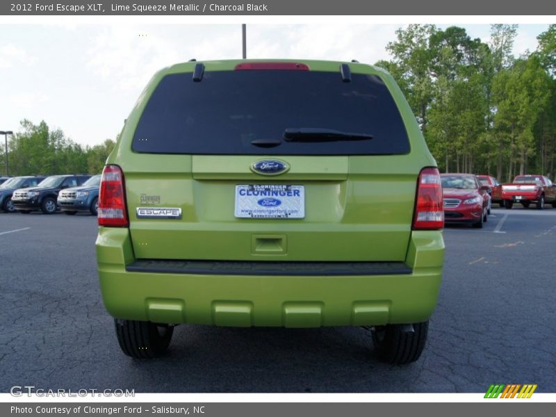 Lime Squeeze Metallic / Charcoal Black 2012 Ford Escape XLT