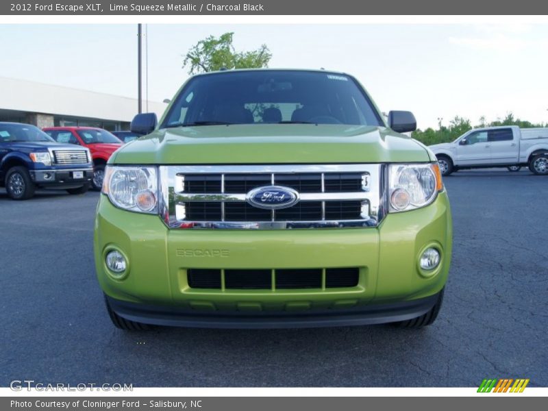 Lime Squeeze Metallic / Charcoal Black 2012 Ford Escape XLT
