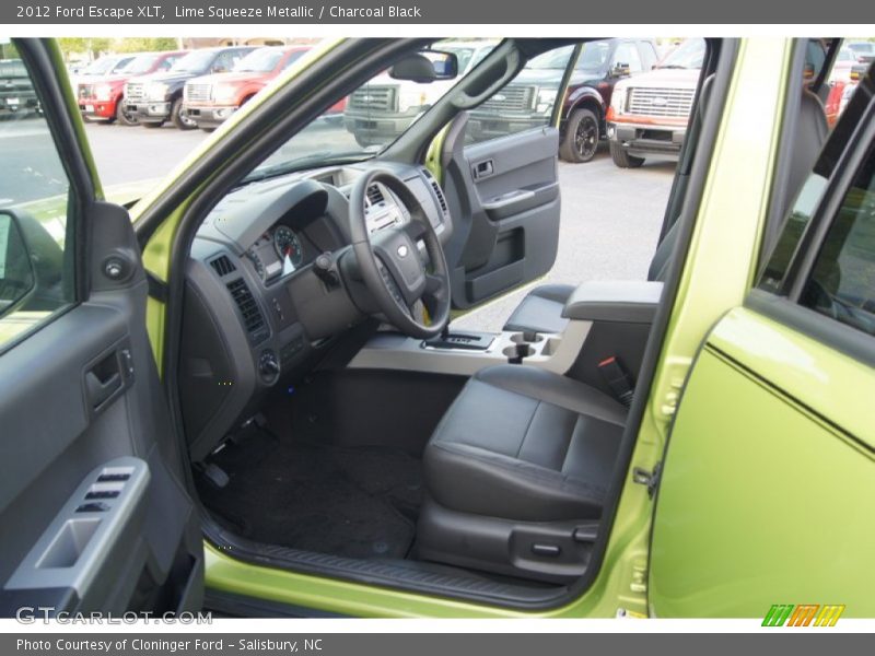 Lime Squeeze Metallic / Charcoal Black 2012 Ford Escape XLT