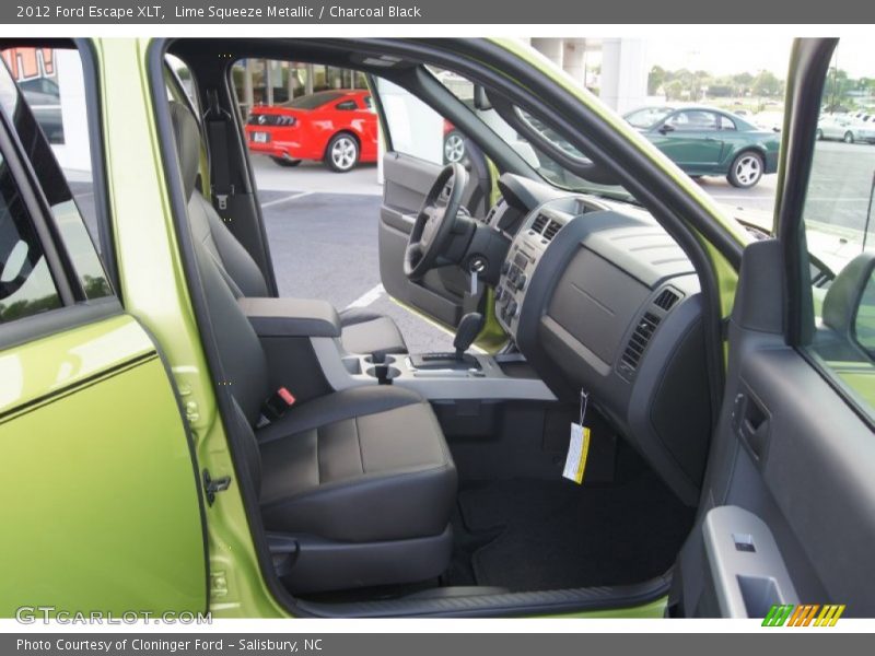 Lime Squeeze Metallic / Charcoal Black 2012 Ford Escape XLT