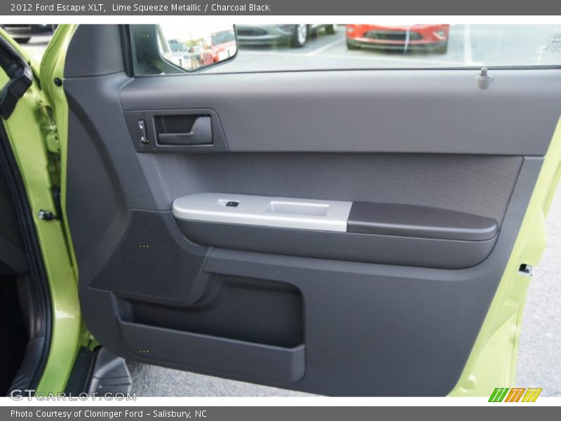 Lime Squeeze Metallic / Charcoal Black 2012 Ford Escape XLT
