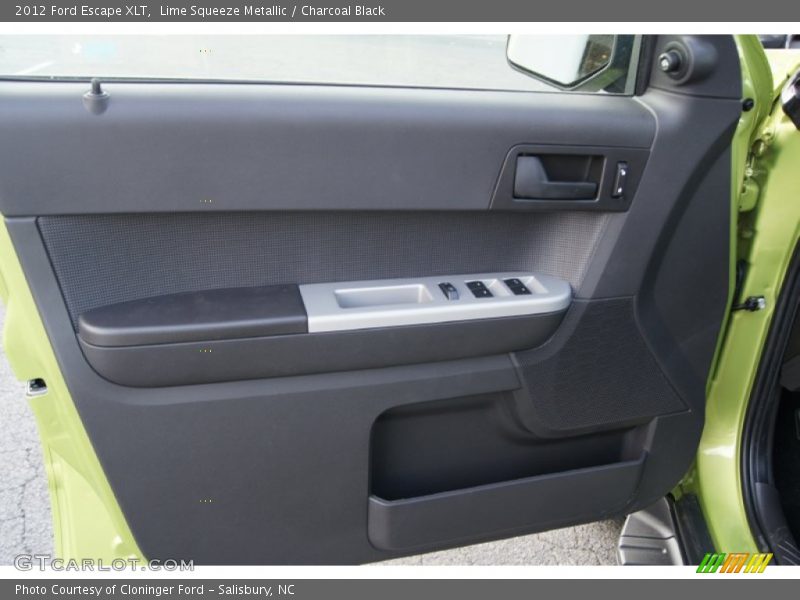 Lime Squeeze Metallic / Charcoal Black 2012 Ford Escape XLT