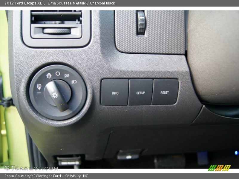 Lime Squeeze Metallic / Charcoal Black 2012 Ford Escape XLT