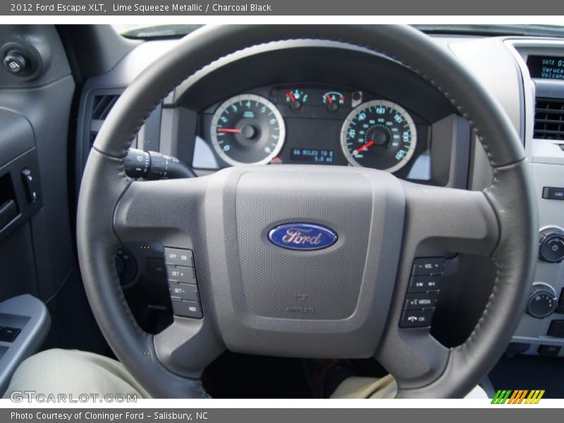 Lime Squeeze Metallic / Charcoal Black 2012 Ford Escape XLT