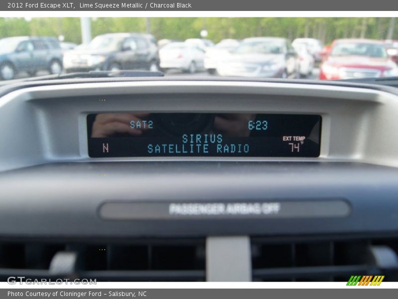 Lime Squeeze Metallic / Charcoal Black 2012 Ford Escape XLT