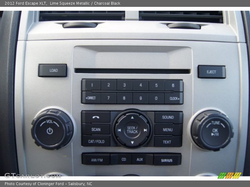 Lime Squeeze Metallic / Charcoal Black 2012 Ford Escape XLT
