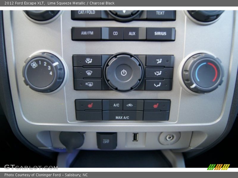 Lime Squeeze Metallic / Charcoal Black 2012 Ford Escape XLT