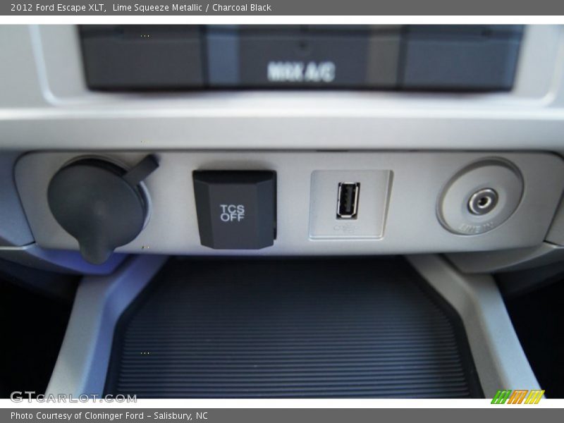 Lime Squeeze Metallic / Charcoal Black 2012 Ford Escape XLT