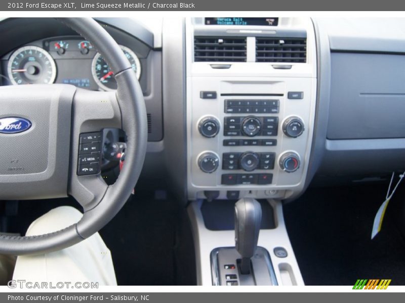 Lime Squeeze Metallic / Charcoal Black 2012 Ford Escape XLT