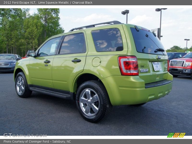 Lime Squeeze Metallic / Charcoal Black 2012 Ford Escape XLT