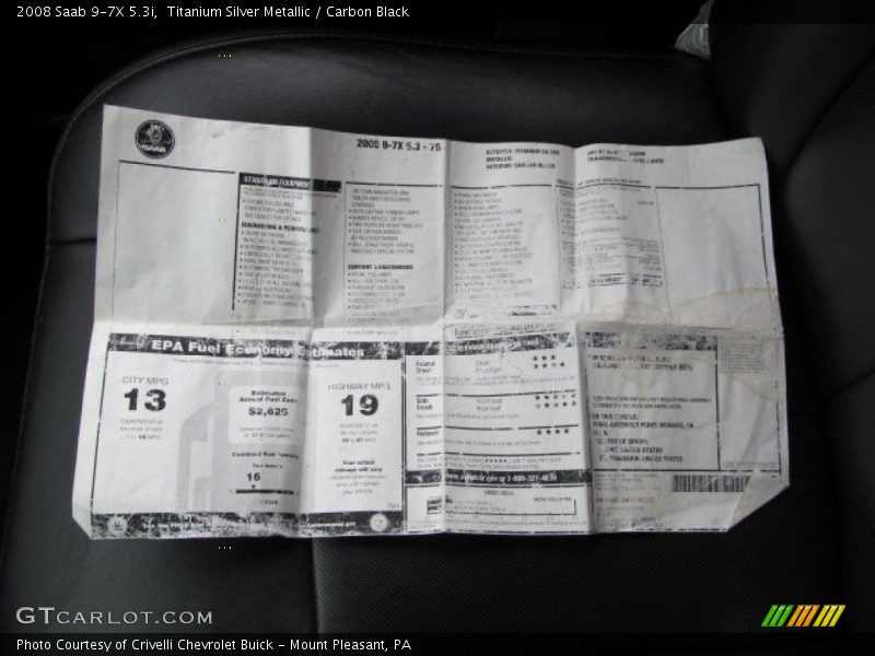 Titanium Silver Metallic / Carbon Black 2008 Saab 9-7X 5.3i