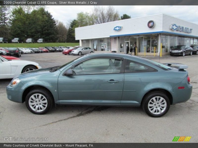 Silver Moss Metallic / Gray 2009 Chevrolet Cobalt LS XFE Coupe