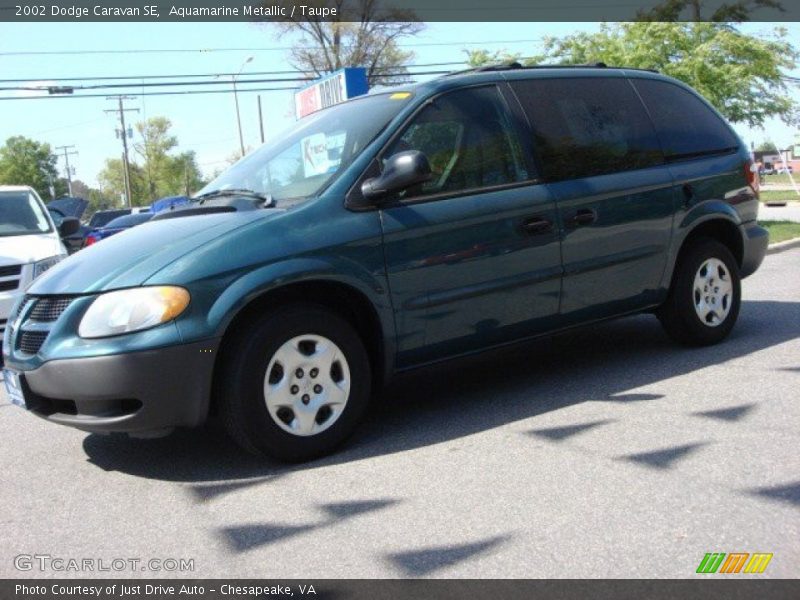 Aquamarine Metallic / Taupe 2002 Dodge Caravan SE