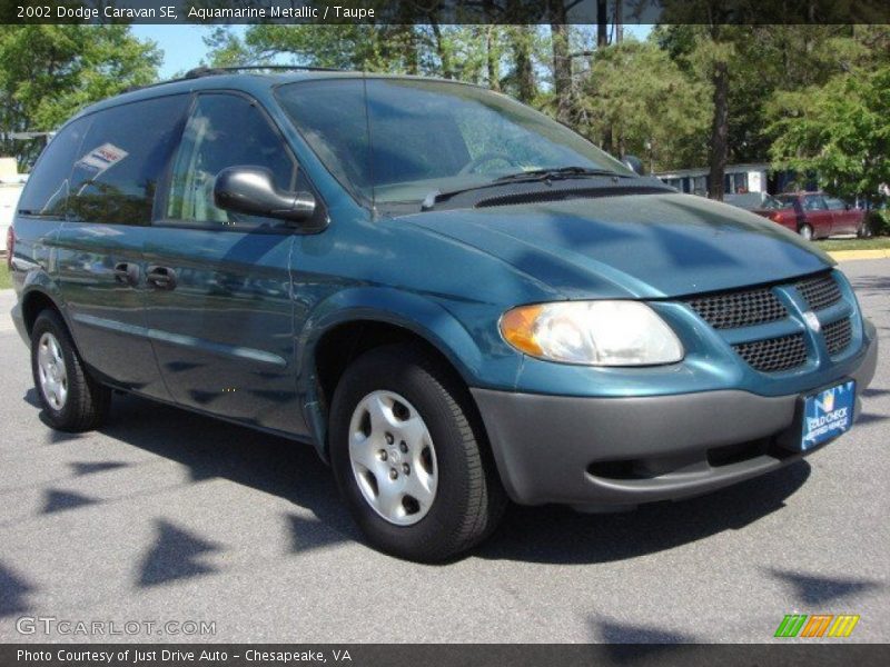 Aquamarine Metallic / Taupe 2002 Dodge Caravan SE
