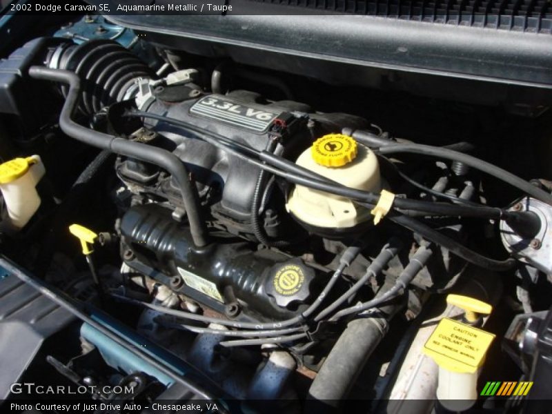 Aquamarine Metallic / Taupe 2002 Dodge Caravan SE