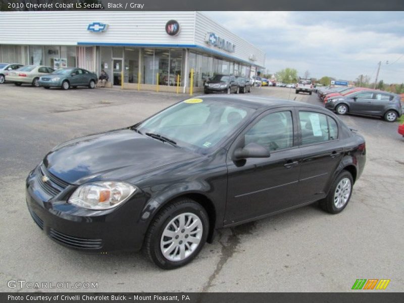 Black / Gray 2010 Chevrolet Cobalt LS Sedan