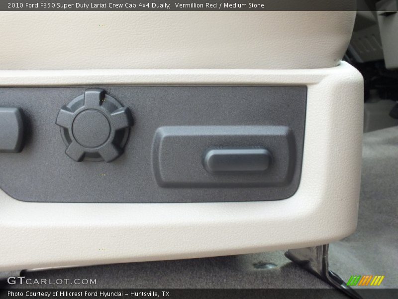 Vermillion Red / Medium Stone 2010 Ford F350 Super Duty Lariat Crew Cab 4x4 Dually